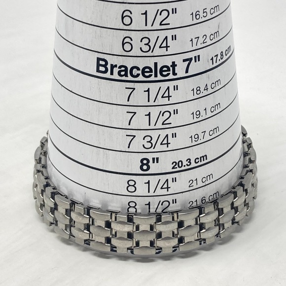 Carriage Easy Reader Watch Women 28mm Silver Tone Matte Stretch Band New Battery - Picture 11 of 14